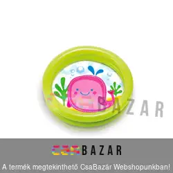 Felfújható 2 gyűrűs medence 61x15 cm pancsoló INTEX 59409 - több szín