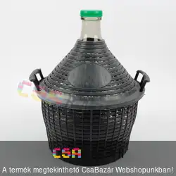 15L-es üveg demizson műanyag burkolattal
