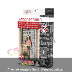 Mágneses mintás szúnyogháló függöny ajtóra feliratos 100x210 cm