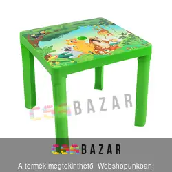 Gyerek dekoros műanyag asztal kivehető lábakkal