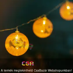 Halloween-i LED-es lampion fényfüzér