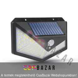 Mozgásérzékelős szolár fali reflektor - 136 LED