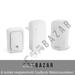 Digitális elem- és vezeték nélküli kapucsengő - Kinetic - 2 db beltéri egység - Fehér