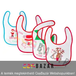 Karácsonyi baba előke - 38 x 27 cm - 4 féle