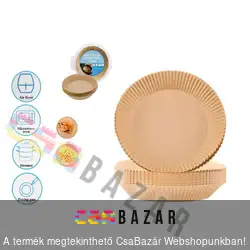 Air fryer, forrólevegős sütőpapír kerek - 16 cm - 50 db