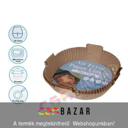 Air fryer, forrólevegős sütőpapír négyzet füllel - 20 x 20 cm - 50 db