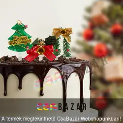 Karácsonyi tortadekoráció 10 cm - 3 db / csomag - kétféle